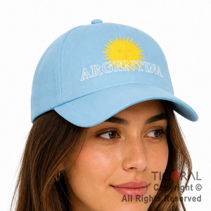 SOMBRERO GORRA ARGENTINA CELESTE CON SOL x 1